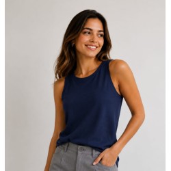 Blusa  sin manga AZUL 