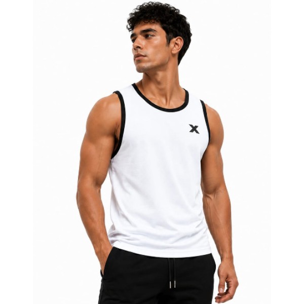 Camiseta blanca con bies