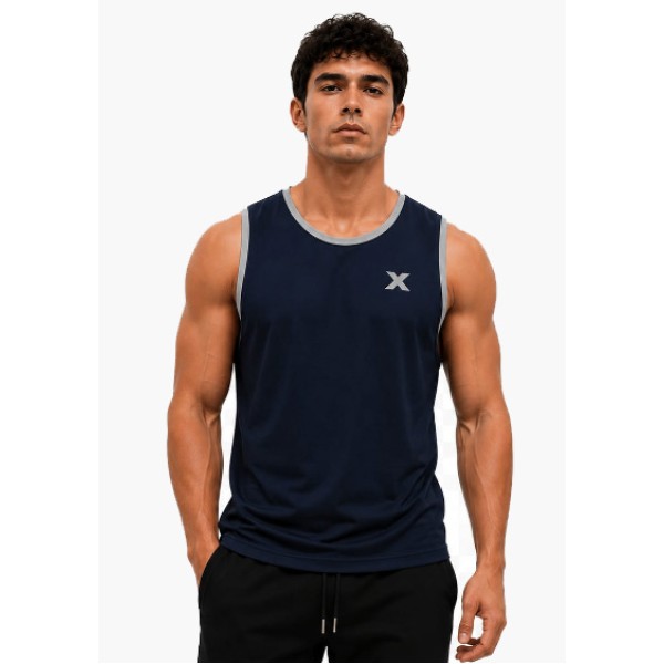 Camiseta  Azul con bies