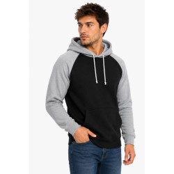 Sudadero NEGRO Y GRIS con capuchón 