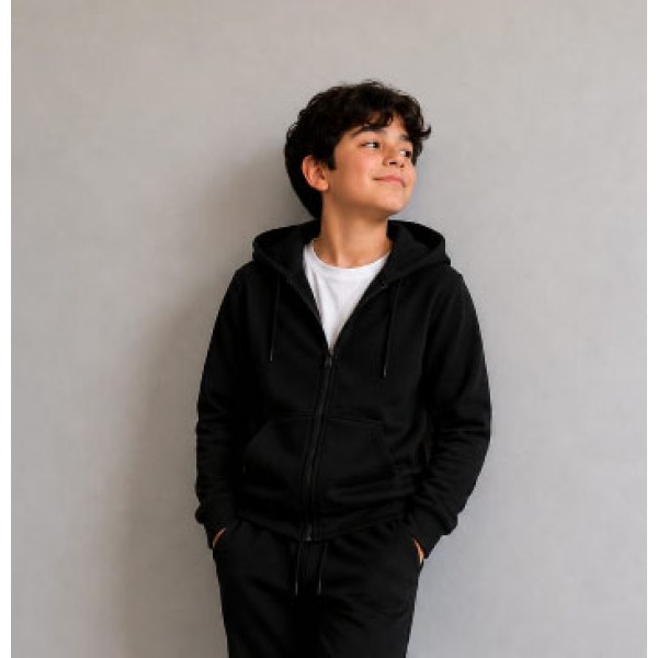 Sudadero NEGRO con capuchón Niño