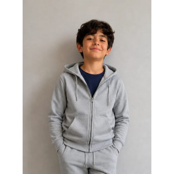Sudadero GRIS con zipper 