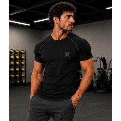 T-Shirt NEGRA deportiva manga corta