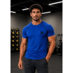 T-Shirt AZUL ROYAL deportiva manga corta