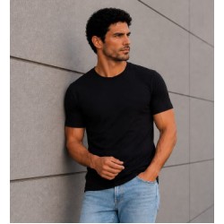 T-shirt NEGRA manga corta ranglán