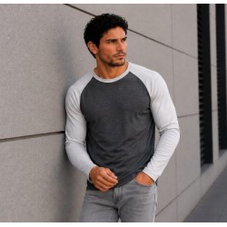 T-Shirt Oxford y Gris manga larga