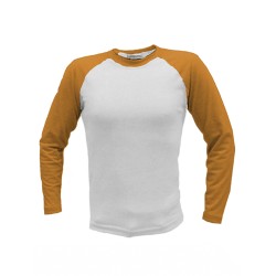 T-Shirt BLANCA Y MOSTAZA manga larga combinada Caballero