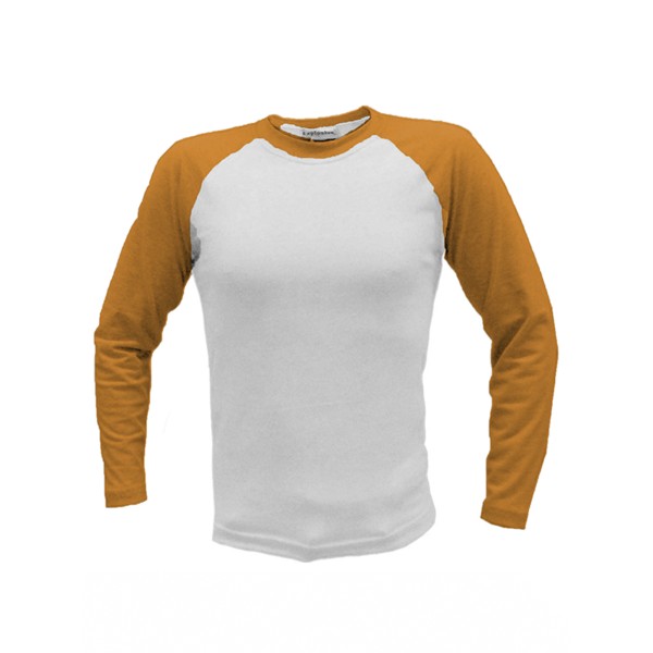 T-Shirt BLANCA Y MOSTAZA manga larga combinada Caballero