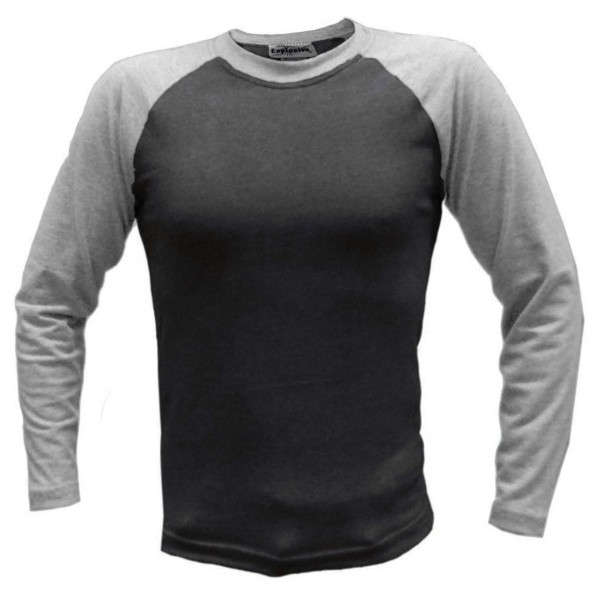 T-Shirt Oxford y Gris manga larga