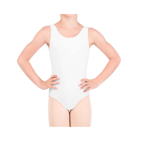 Leotardo  sin manga BLANCO Niña
