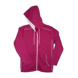 Sudadero FUXIA con zipper Niña