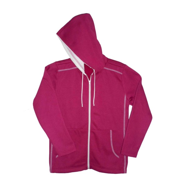 Sudadero FUXIA con zipper Niña